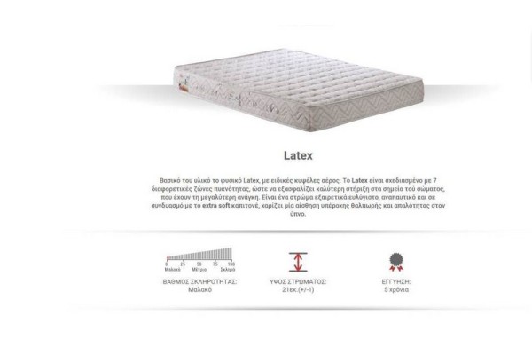 Στρώμα Latex ΣΤΡΩΜΑΤΑ